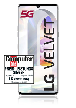 LG Velvet 5G 128GB, White