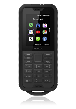 Nokia 800 Tough Dual-Sim 4GB, black, B-Ware (Gut)