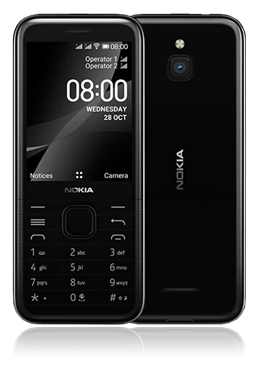 Nokia 8000 4G 4GB, Onyx black