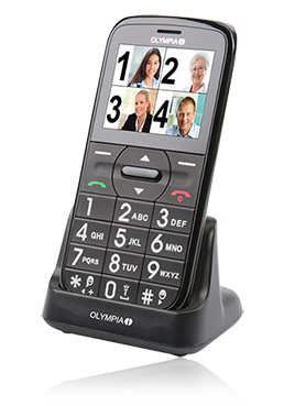 Olympia Happy Dual SIM black, mit 3 Wechselcovern