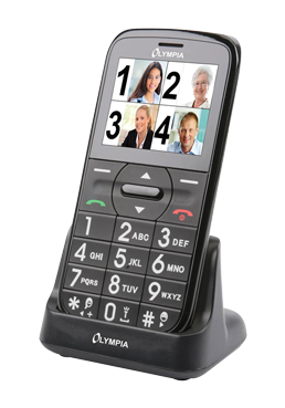 Olympia Happy II Dual SIM black, mit 3 Wechselcovern