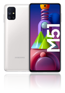 Samsung Galaxy M51 Dual-SIM 128GB, White, M515, EU-Ware